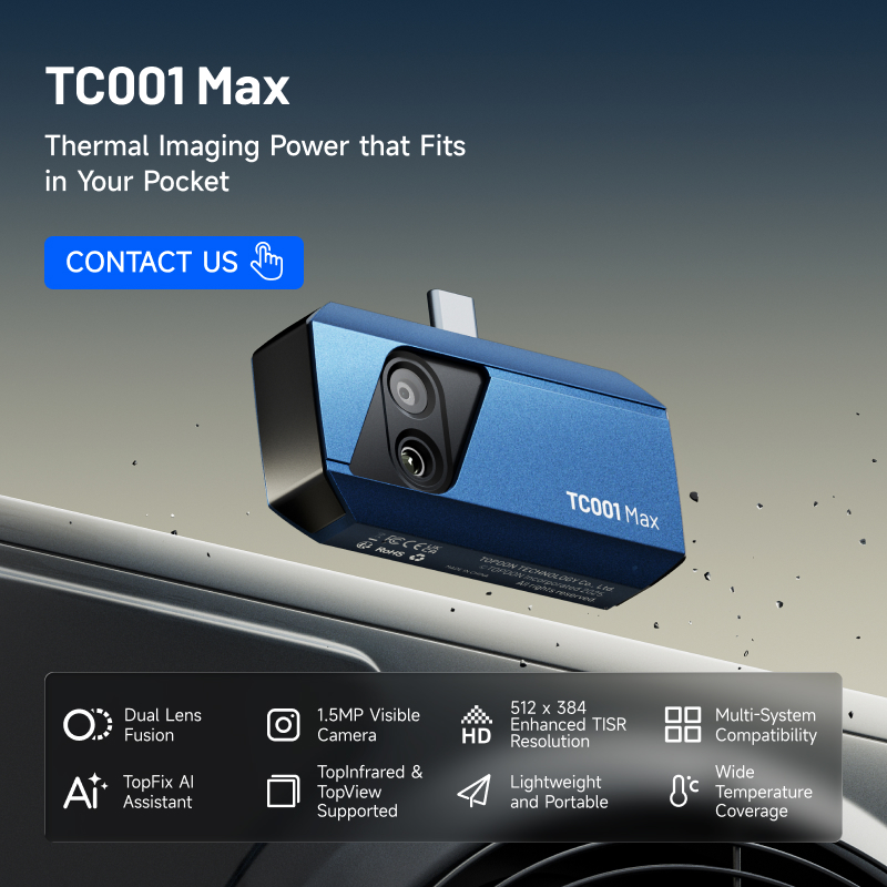 Topdon Tc001 Thermal Camera - TOPDON TC001 Max デュアルレンズミニモバイル熱画像赤外線カメラ ダブルカメラ マルチシステム対応