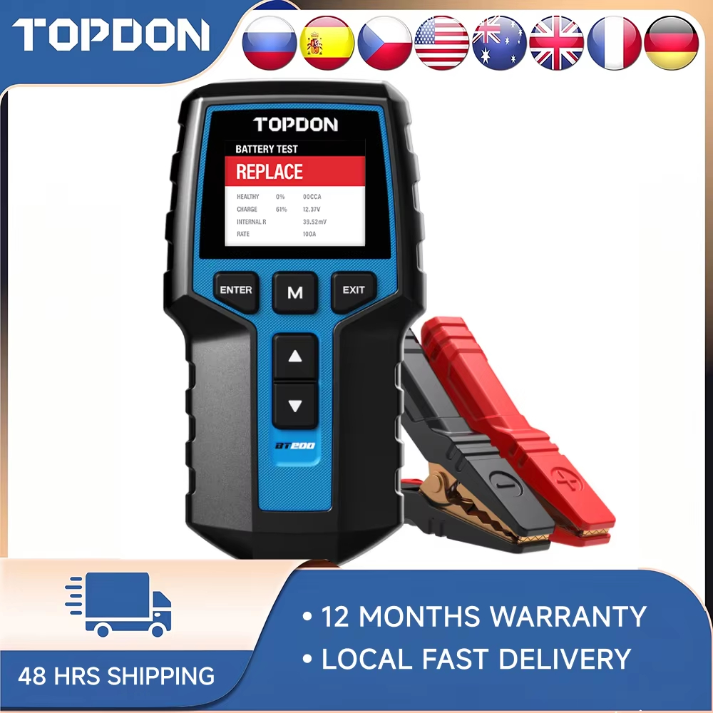 Topdon Tc001 Thermal Camera - TOPDON BT200 車用バッテリーテスター、12V/24V、100-2000 CCA 負荷テスター |