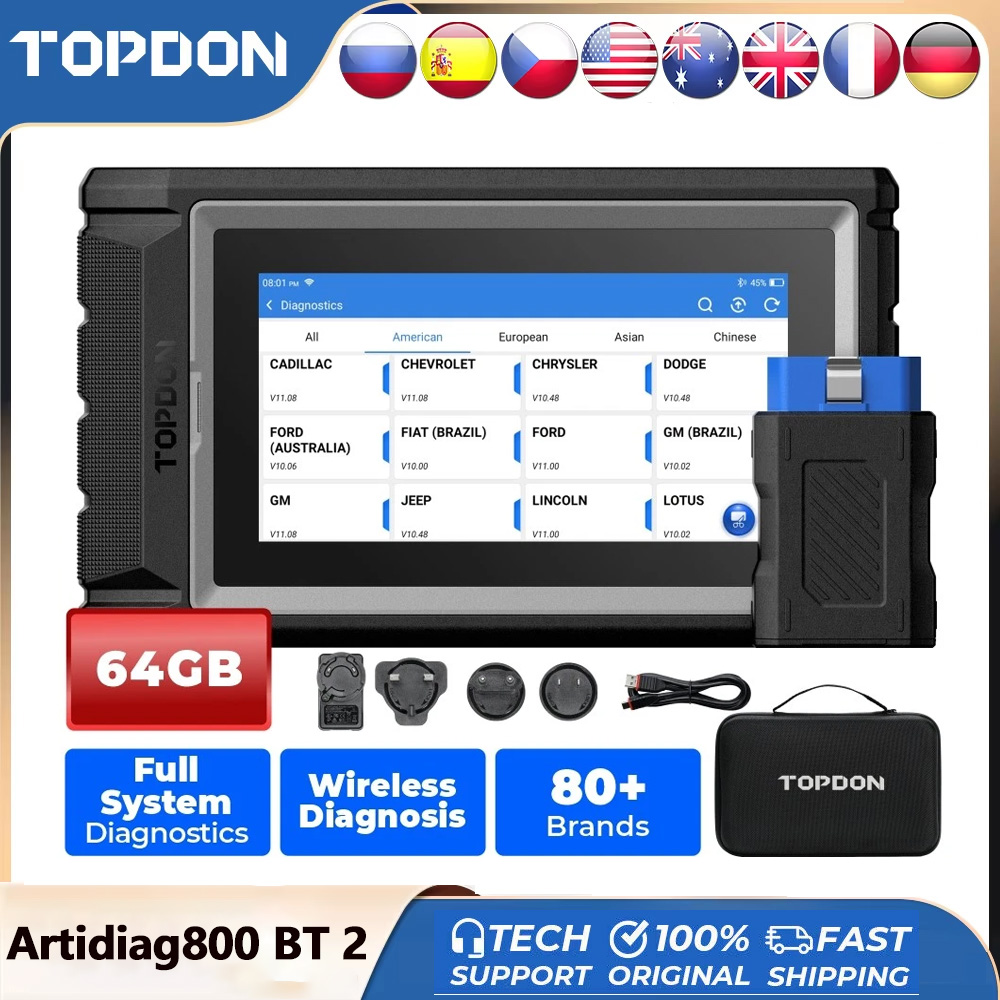 Topdon Tc001 Thermal Camera - TOPDON ArtiDiag800 BT 2 車両診断ツール 自動車OBD2スキャナー