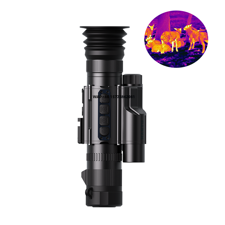 Thermal Scope Night Vision Monocular - 狩猟用サーマルナイトビジョンスコープ、8倍ズーム、384x288解像度、50FPS OLEDディスプレイ、WiFiレンジファインダー付き