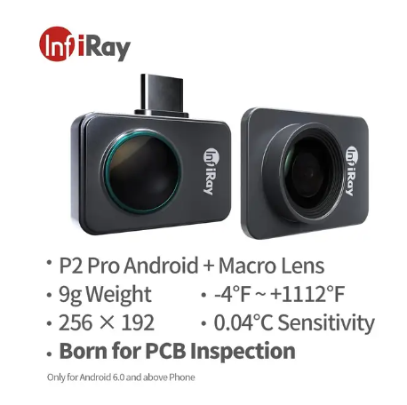 Infiray P2 Pro Macro Lens - 赤外線熱画像電話InfiRay-P2プロ,PCB回路,産業用テスト,床暖房パイプ,熱カメラ