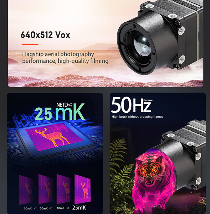 Hunting Thermal Imaging Scope - 新着商品 640x512 FPVドローン用サーマルカメラモジュール USBデジタル/アナログ LWIR非冷却赤外線イメージング