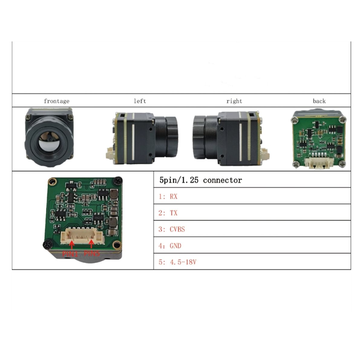 SWXF赤外線サーマルイメージングモジュール高解像度カメラC - Thermal Imaging Camera 256X192 のレビューと価格