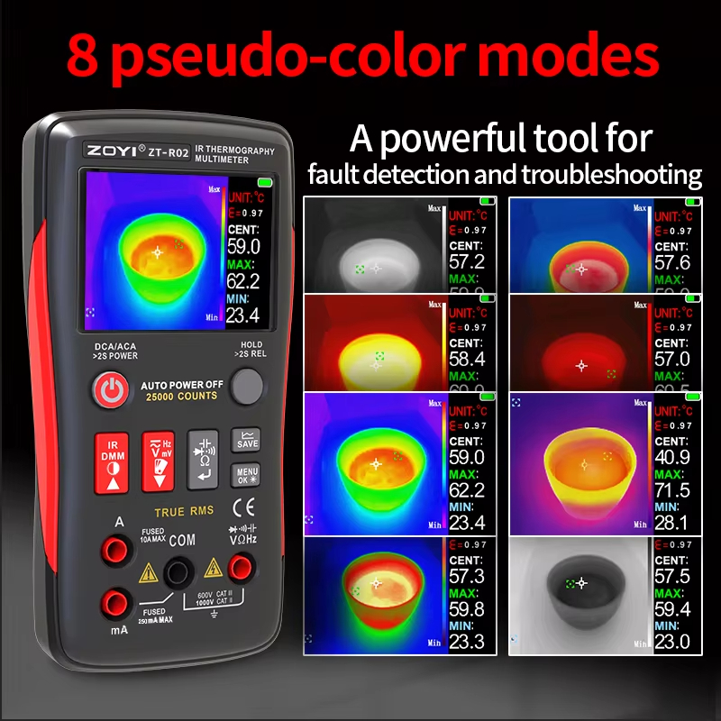 ZOYI R02 統合型サーマルマルチメーター：240x24 - Nf 521 Thermal Imaging Camera のレビューと価格