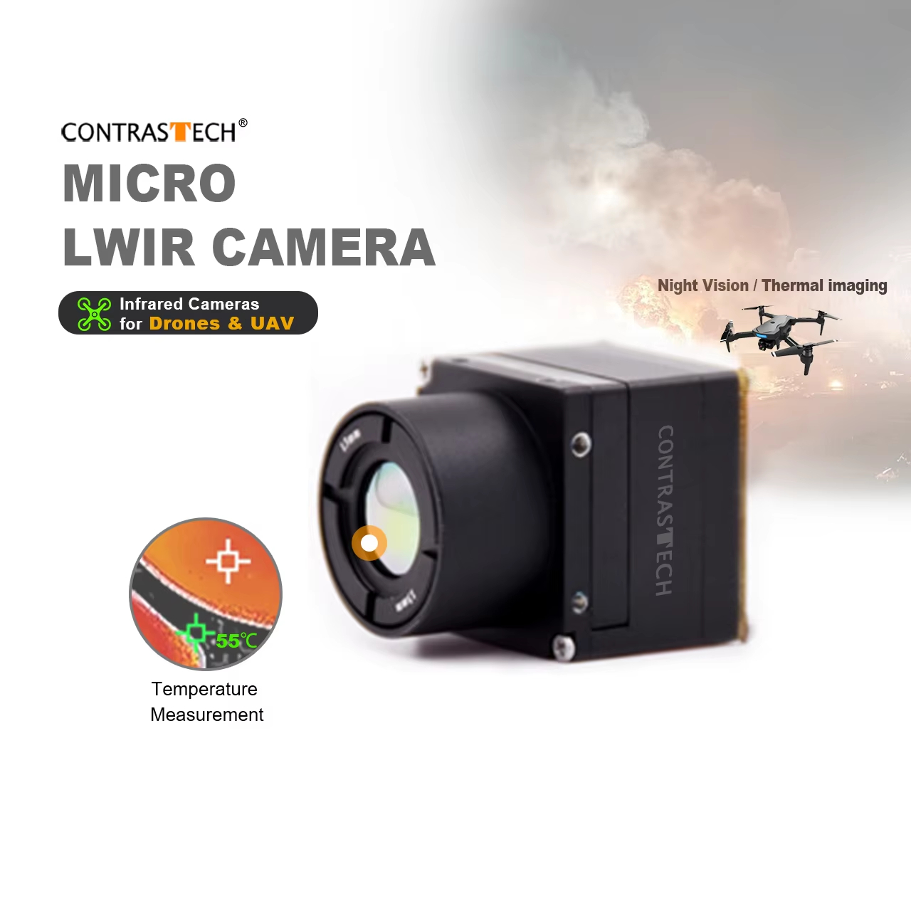 640x512 LWIR シャッターレス放射計測熱画像コア  - Thermal Imager Drone Gimbal のレビューと価格