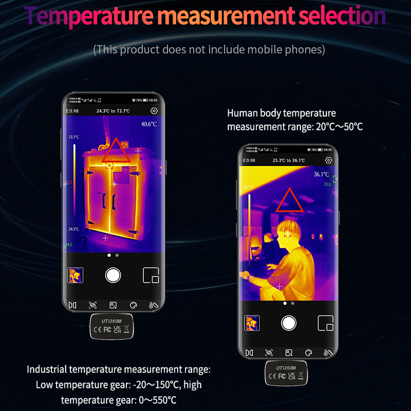 UNI-T 携帯電話用サーマルイメージャー UTI260M  - Thermal Imaging Camera 256X192 のレビューと価格