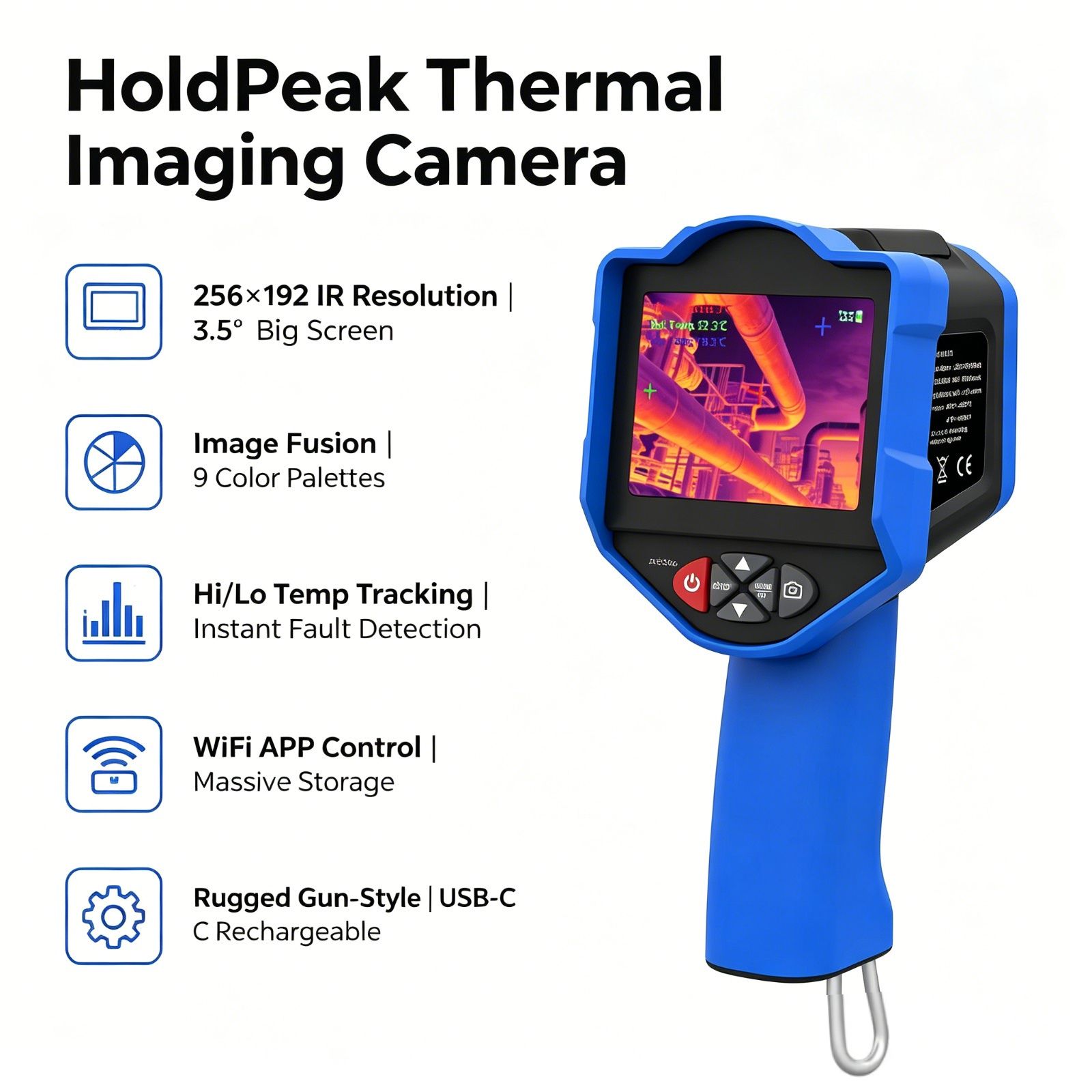 HoldPeakサーマルイメージングカメラ 256x192  - Thermal Imaging Camera 256X192 のレビューと価格